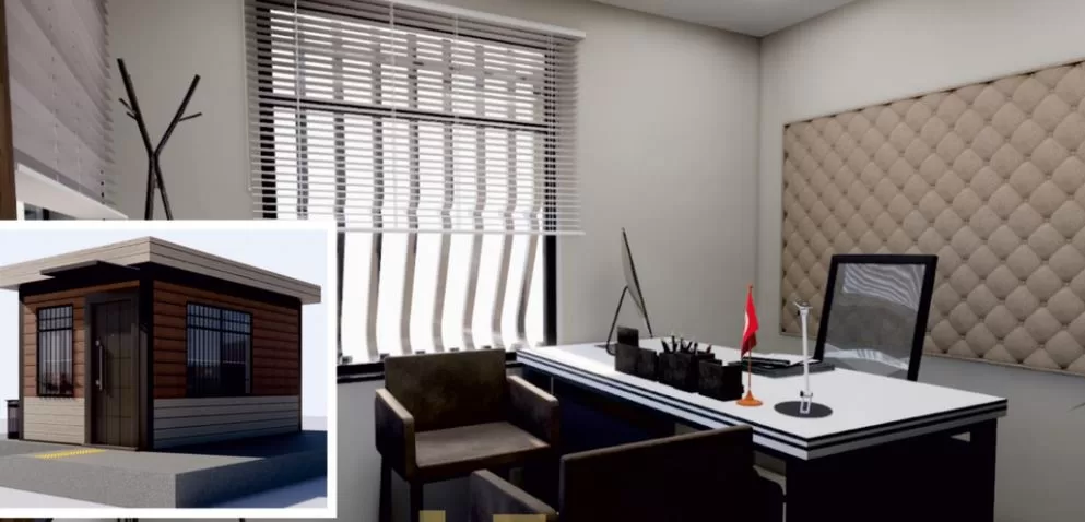 PVC Camlı Ofis: WC Donanımlı, Taşınabilir ve Aydınlık Çalışma Alanı