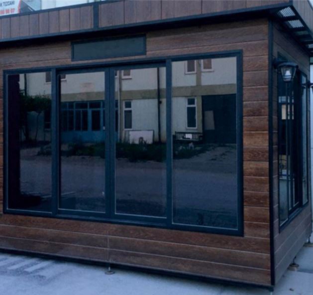 2,40 m Portatif PVC Camlı Bekçi Kulübesi (Tek Blok)