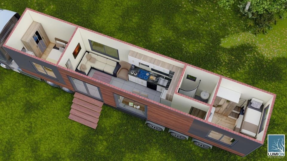 Long House Model 30: O4 Belgeli, Kompakt ve 2 Yatak Odalı Mobil Ev